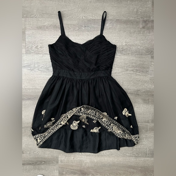 ANTHROPOLOGIE | ANNA SUI DRESS | Color: Black-Gold | Size:12 - Picture 5 of 16